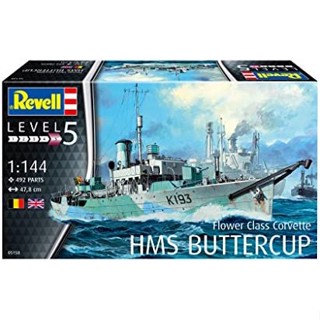 พลาสติก โมเดล ประกอบ REVELL สเกล 1/144 Flower Class Corvette HMS Buttercup (05158)