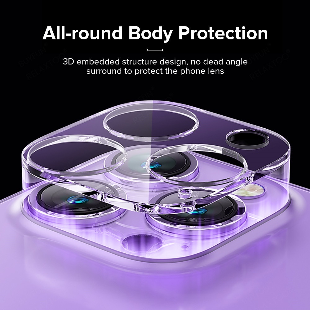 ฟิล์มกระจกนิรภัย กันรอยเลนส์กล้องด้านหลัง สำหรับ IPhone 11 12 13 14 15 16 17 Pro Max Case XR 13 12 Pro Max 12 13 Mini