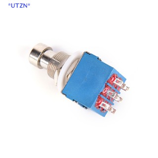 UTZN&gt; 1x 9-pin 3PDT Guitar Effects Pedal Box Stomp Foot Metal Switch True Bypass blue new