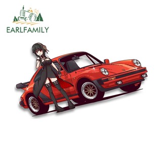 Earlfamily สติกเกอร์ฉลาก ลายครอบครัว Spy Family Yor 13 ซม. x 7.4 ซม. สําหรับติดตกแต่งกระจกรถยนต์ เซิร์ฟบอร์ด