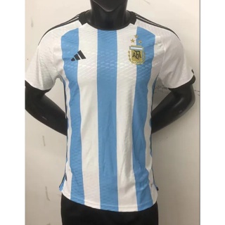 เสื้อกีฬาแขนสั้น ลายทีมชาติฟุตบอล World Cup Argentina champion 3-star 2022 ชุดเหย้า สําหรับผู้ชาย messi 10#