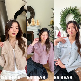 🥨cookies bear ครอปแขนยาวทวิตคอวี 🔥new🔥