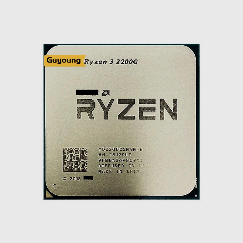 โปรเซสเซอร์ CPU Ryzen 3 2200G R3 2200G 3.5 GHz GAMING Zen 0.014 Quad-Core Quad-Thread YD2200C5M4MFB 