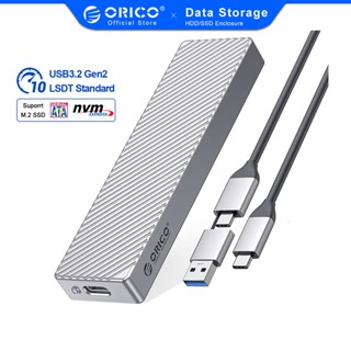 Orico อะแดปเตอร์ภายนอก M.2 NVMe SATA SSD Enclosure 6-10 Gbps USB C 3.2 Gen2 M2 NVMe SATA รองรับคีย์ M และคีย์ B&amp;M 2230 2242 2260 2280 SSD UASP