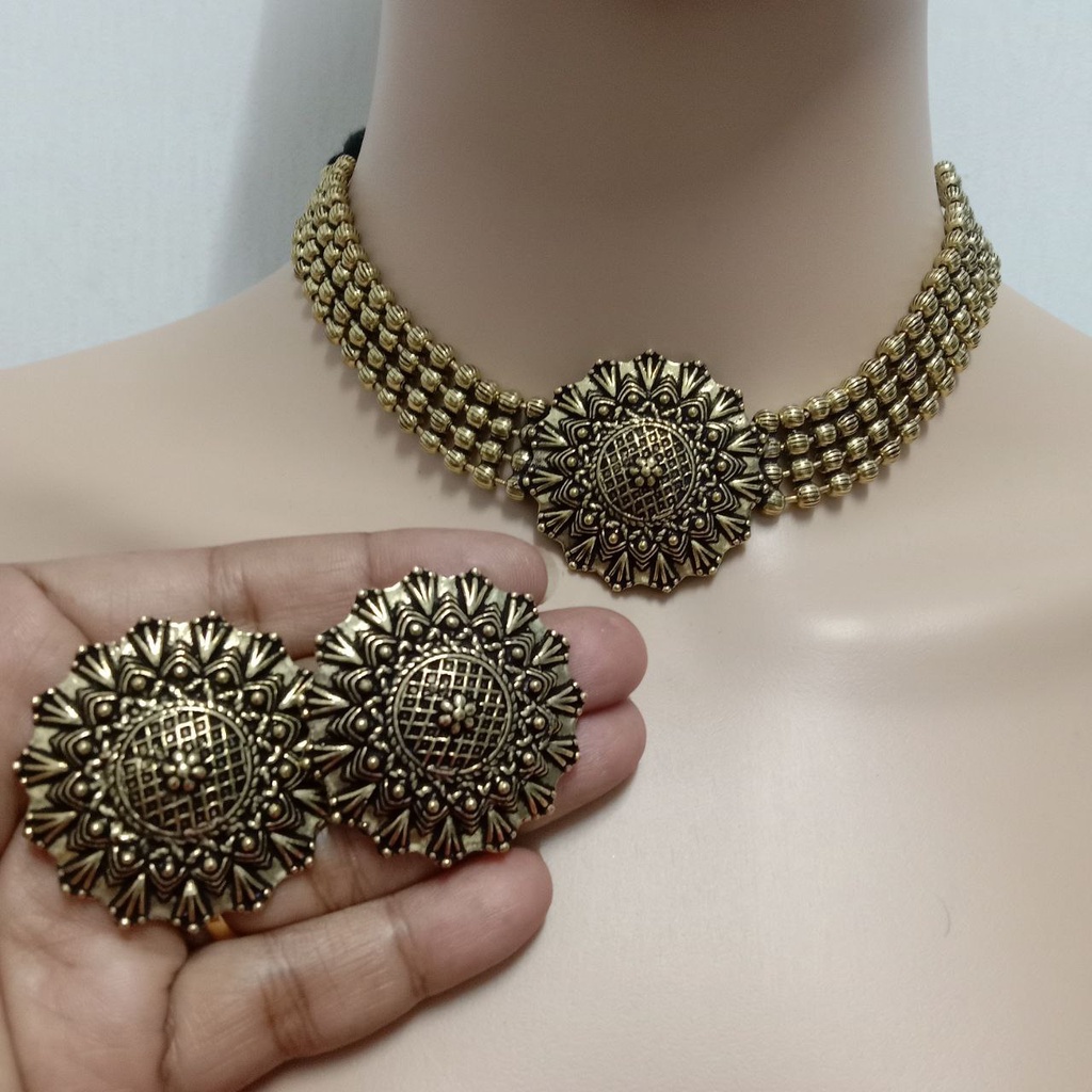 ชุดโชคเกอร์/ ชุดโชคเกอร์ Oxidized / ชุดโชคเกอร์ Boutique Collection / เค้นคออินเดีย