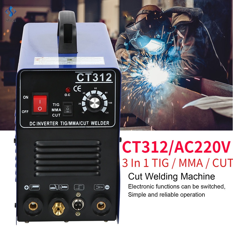 [พร้อมส่ง] Air Plasma Cutter Welder MMA Welder Machine ตู้เชื่อม 3 In 1 Tig / Mma / Cut เครื่องเชื่อมตัดพลาสม่าอุปกรณ์เชื่อม Ct312 Ac220V