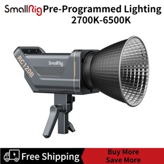 SmallRig 120B Bowens Mount Pre-Programmed Lighting LED Video Light, Manual and SmallGoGo App Control, 120W TLCI 96+ CRI 95+ 2700K-6500K, 52800Lux@1m, 9 Lighting Effect, Support AC Adapter and 14.4V/26V V-Mount Battery ( American standard / US ) 3471