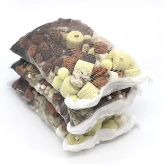 All About Pet หินกรอง 12 in 1 หินกรองตู้ปลา 500g หินภูเขาไฟ หินกรองบ่อปลา Ceramic Ring