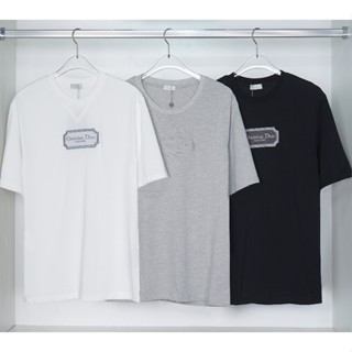 ใหม่ เสื้อยืดแขนสั้น คอกลม ปักลาย ไซซ์ควีน แฟชั่นคู่รัก