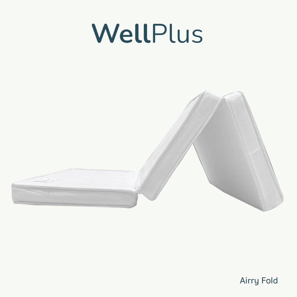 WellPlus ที่นอนปิคนิค พับได้ รุ่น Airry Fold หนา4นิ้ว ให้สัมผัสแน่น เด้ง รองรับสรีระอย่างดี