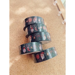 🎄 BLACK XMAS SYMBOL CHRISTMAS WASHI TAPE 🎄 วาชิเทป เทป คริสต์มาส