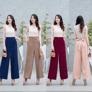 hbstation.shop เสื้อผ้าแฟชั่น Jumpsuit สีกรม น้ำตาล แดง โอรส พร้อมส่ง