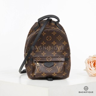 NEW LOUIS VUITTON PALM SPRINGS MINI EBENE MONOGRAM CANVAS GHW MICROCHIP