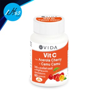 VIDA วีด้า วิตซี อะเซโรลาเชอร์รี่ คามูคามู 60 แคปซูล.VIDA Vit C Acerola Cherry&amp;Camu Camu 60 Cap.