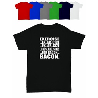 [COD] เสื้อยืดผ้าฝ้าย 100% พิมพ์ลาย Eggs Are Sides Bacon พลัสไซซ์ แฟชั่นผู้ชาย ของขวัญคริสต์มาสS-5XL