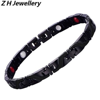 [Z H Jewelry] สร้อยข้อมือ เครื่องประดับแฟชั่น สไตล์ฮิปฮอป ร็อค เรโทร สําหรับผู้ชาย 18K