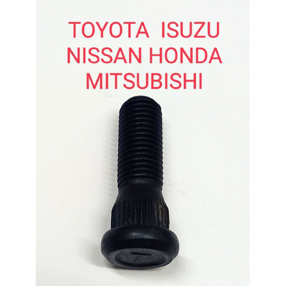 น็อตล้อตัวผู้ น็อตสกรูยึดดุมล้อ TOYOTA ISUZU HONDA NISSAN MITSUBISHI COMMUTERหน้ายาว