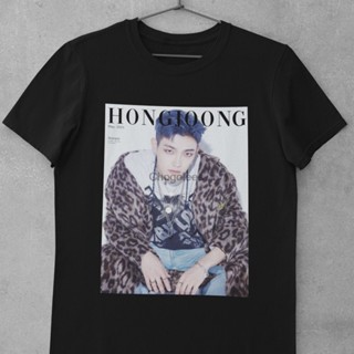 ถูกสุดๆเสื้อยืดเข้ารูป Hongjoong Ateez camisa Ateez camiseta gráfica Hongjoong Ateez camisa Kpop revista cubierta estéti