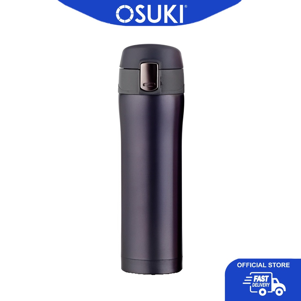 OSUKI Stainless Steel Modern Water Bottle - สีดํา Purplish (500ml)
