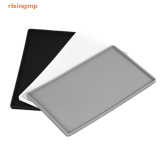 [risingmp] ถาดซิลิโคน ทรงสี่เหลี่ยม กันลื่น สําหรับใส่สบู่ กาแฟ ชา