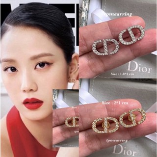 ต่างหู Dior CD ดิออร์ เพชรCZ ส่งพร้อมถุง PVC Dior