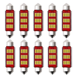 หลอดไฟอ่านหนังสือ Led 4014 Chips Canbus C5W C10W 31 มม. 36 มม. 39 มม. 41 มม. 6000K สีขาวบริสุทธิ์ สําหรับติดตกแต่งภายในรถยนต์