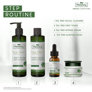 Plantnery tea tree Set Exclusive Toner /Intense Serum /Facial Cleanser /Cleansing Water