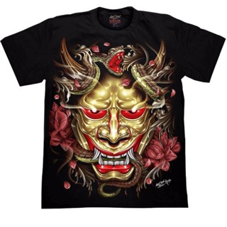 Rock chang T-shirt  HDลายซามูไร เสื้อยืด(เรืองแสง)ผู้ชาย(ไซส์ยุโรป)ลายหน้า-หลัง