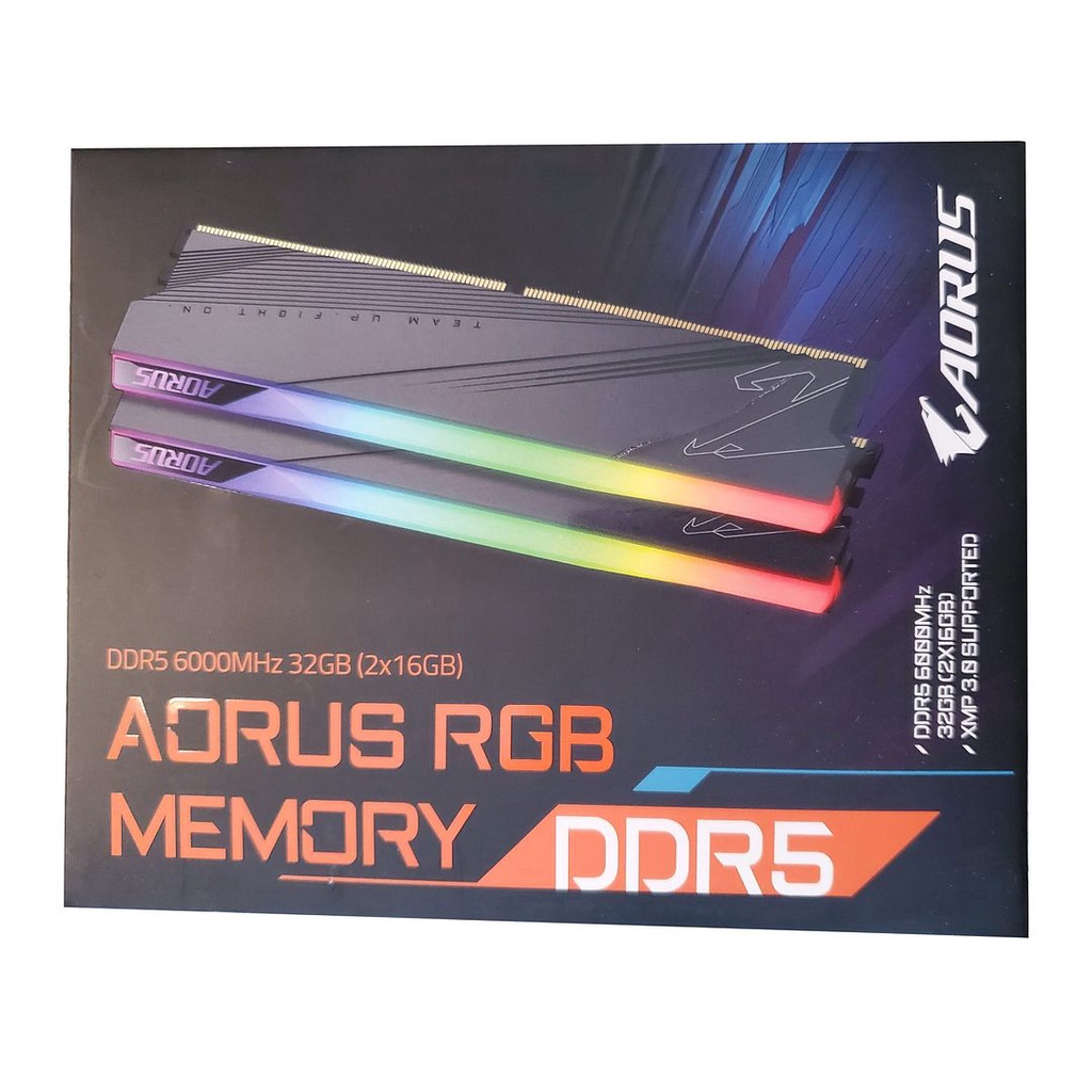 Gigabyte AORUS RGB Memory 32GB (2 x 16GB) DDR5 6000MHz Memory Kit, ARS32G60D5R