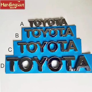 Hardingsun สติกเกอร์ตราสัญลักษณ์ ABS ลายตัวอักษร TOYOTA แบบเปลี่ยน สําหรับตกแต่งรถยนต์ TOYOTA 1 ชิ้น