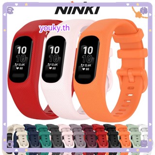 Ninki สายนาฬิกาข้อมือซิลิโคน ปรับได้ แบบเปลี่ยน สําหรับ Garmin Vivosmart 5 Garmin Vivosmart 5 1229