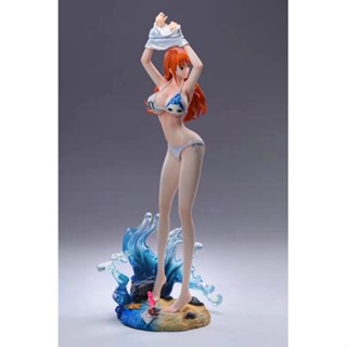 One Piece Beach Stripping Nami Swimsuit Bikini Nami Model Boxed Figure 30 cm