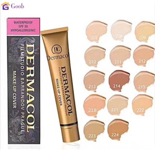 คอนซิลเลอร์ รองพื้น รองพื้นคอนซีลเลอร์ Dermacol รองพื้นสูตรน้ำหลอดทองเล็ก14สีเนื้อครีม【สารพัด】