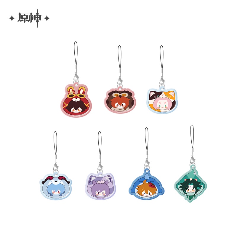 [ พร้อมส่ง / Official ] Genshin Impact Teyvat Zoo Screen wipe Keychain เกนชิน อิมแพค พวงกุญแจ เช็ดจอ