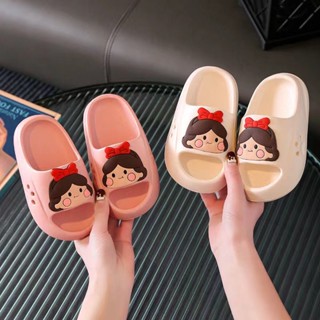 🚚ส่งเร็วพร้อมส่ง🚚 รองเท้าแตะเด็ก แบบสวม วัสดุยาง EVA รูปเด็กมัดแกะ น้ำหนักเบา  กันลื่น E-088