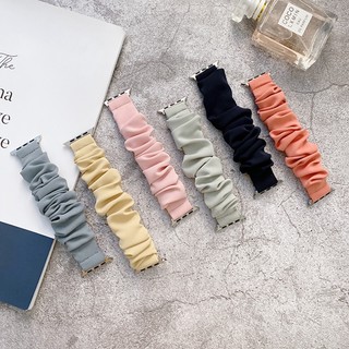 สายนาฬิกาข้อมือ ผ้ายืดหยุ่น สีแคนดี้ สําหรับสมาร์ทวอทช์ 7 6 5 4 3 2 1 iWatch Band 45 มม. 41 มม. 40 มม. 44 มม.