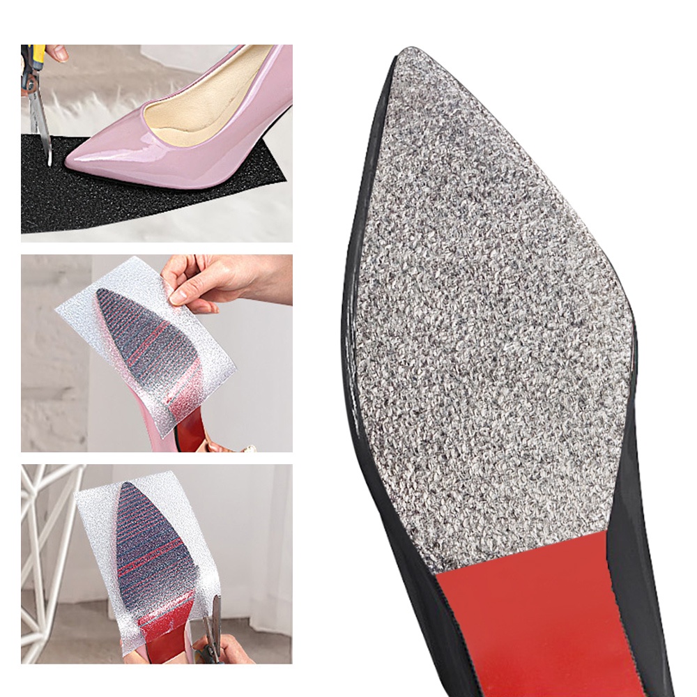 รองเท้าผ้าใบด้านล่าง Pad Forefoot ส้นสูง Sole Protector ทนต่อการสึกหรอ Self-Adhesive 1 ม้วนลื่น Cuttable รองเท้า Sole Protector สติกเกอร์ยางเบาะพื้นรองเท้า