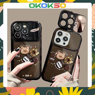 เคสมือถือ แบบนิ่ม ลายการ์ตูนหมีกาแฟ กันกระแทก สําหรับ OPPO Reno8 Reno7pro reno6 5 R17 A9 2020 F11 A3S