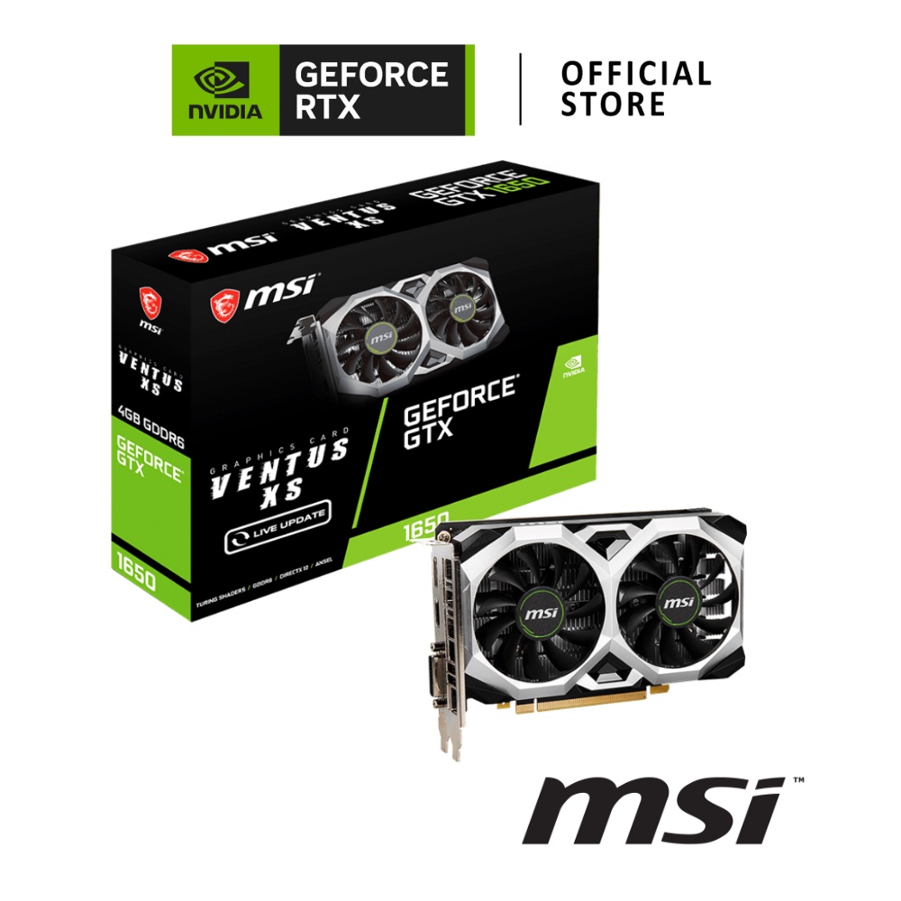MSI NVIDIA® GeForce® GTX 1650 VENTUS XS V1 4GB การ์ดจอ