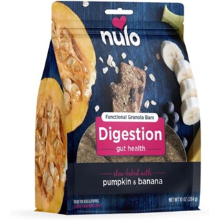 ขนมสุนัข Nulo Functional Granola Bars สูตร Digestion Gut Health Pumpkin &amp; Banana ขนาด 284 g