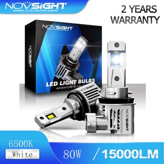 Novsight N66 H11 ไฟหน้ารถ LED 80W 15000LM 6500K Super Bright ไฟสีขาวไฟต่ำลำแสงสูงไดร์เวอร์ในตัวพร้อมพัดลมความเร็วสูง