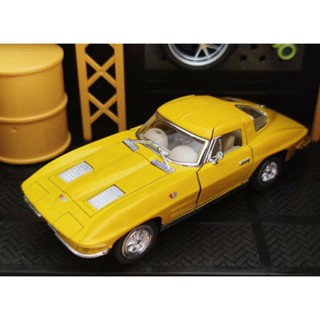 โมเดลรถ 1963 Corvette Sting Ray Scale 1:36 โมเดลรถเหล็ก ไม่มีกล่อง