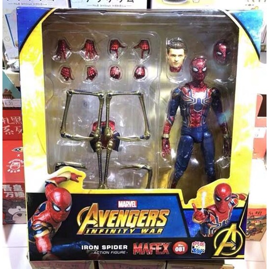 WXFQY Jouet Pour Enfant Marvel Avengers Infinity War Statue Spiderman De Fer D'araignée PVC Figurine Modèle De Collection Superhero Toy Doll  Color A 21cm