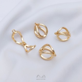 บักเกิลสร้อยคอ ประดับไข่มุก ทอง 14K diy อุปกรณ์เสริม สําหรับทําเครื่องประดับ