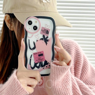 Cute Casing For iPhone 15 14 13 12 11 Pro Xs max Mini 7 8 6 6S Plus X XR 14ProMax 13promax 12promax 11promax 6+6S+ 7+ 8+ Sweet Cool Girl Waves Edge Graffiti Luck Romantic Love Fine Hole Airbag Shockproof Clear Soft Phone Case BW 17