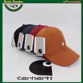 (💯🇰🇷) Carhartt Carhart 21 ปีใหม่ผ้าลูกฟูกเครื่องมือหมวกยอดชายและหญิงคู่หมวกเบสบอลที่บังแดด