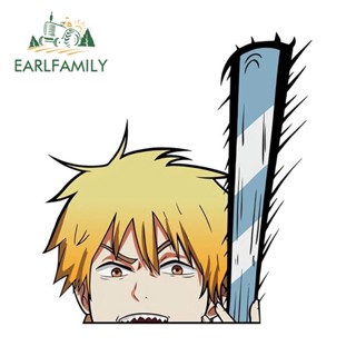 Earlfamily สติกเกอร์ ลาย Denji 13 ซม. x 12 ซม. สําหรับตกแต่งรถยนต์ กระเป๋าเดินทาง