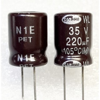 Samwha WL 220uf 35v Capacitor ตัวเก็บประจุ คาปาซิเตอร์