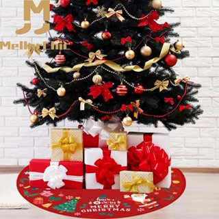 Mellor chic พรมทรงกลม ลายคริสต์มาส กันลื่น พรมคริสต์มาส Merry Christmas