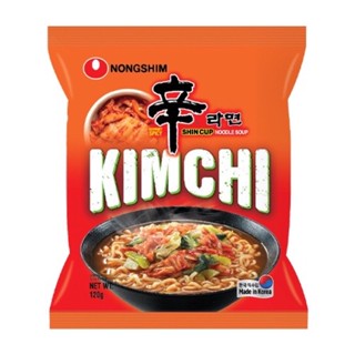 มาม่าเกาหลี นงชิม ชินรามยอน กิมจิ Nong shim Shin Ramyun 120g บะหมี่กึ่งสำเร็จรูปอันดับ1จากประเทศเกาหลี 